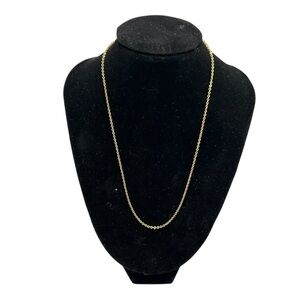 Gold Tone Chain Necklace 16in Tested Magnetic